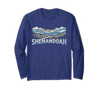Retro Shenandoah National Park Vintage Style Virginia Maglia a Manica