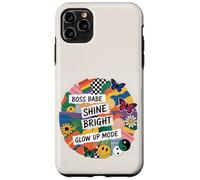 Retro Shine Bright Positive Pattern Carino Floreale Yin Yang Custodia per iPhone 11 Pro Max