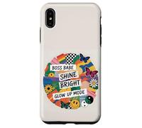 Retro Shine Bright Positive Pattern Carino Floreale Yin Yang Custodia per iPhone XS Max
