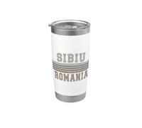 Retro Sibiu Romania Bicchiere termico in acciaio inox doppia parete