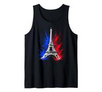 Retro Silhouette Eiffel Tower Paris France Travel Souvenir Canotta