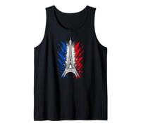 Retro Silhouette Eiffel Tower Paris France Travel Souvenir Canotta