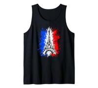 Retro Silhouette Eiffel Tower Paris France Travel Souvenir Canotta