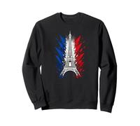 Retro Silhouette Eiffel Tower Paris France Travel Souvenir Felpa