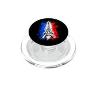 Retro Silhouette Eiffel Tower Paris France Travel Souvenir PopSockets PopGrip per MagSafe