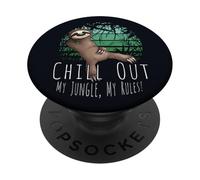 Retro Sloth | La mia giungla Le mie regole PopSockets PopGrip Adesivo