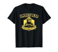 Retro Smokey Bear Shield Always Be Careful with Fire Maglietta