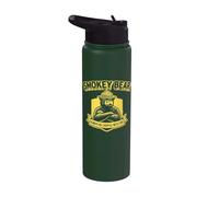 Retro Smokey Bear Shield Always Be Careful With Fire Stainless Steel Insulated Water Bottle