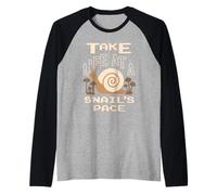 Retro Snail Take Life at a Snail's Pace Vintage Gamer Funny Maglia con Maniche Raglan