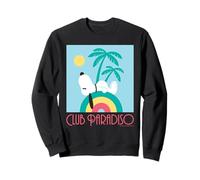 Retro Snoopy Club Paradiso Art Deco Estate Spiaggia Palm Fun Felpa