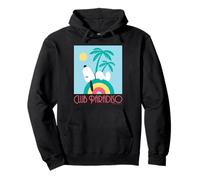 Retro Snoopy Club Paradiso Art Deco Estate Spiaggia Palm Fun Felpa con Cappuccio
