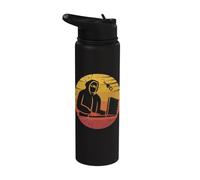 Retro Social Engineering Phishing Sniffer Hacker, cappello grigio Stainless Steel Insulated Water Bottle