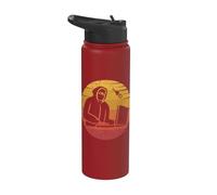 Retro Social Engineering Phishing Sniffer Hacker, cappello grigio Stainless Steel Insulated Water Bottle