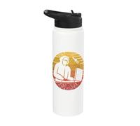 Retro Social Engineering Phishing Sniffer Hacker, cappello grigio Stainless Steel Insulated Water Bottle