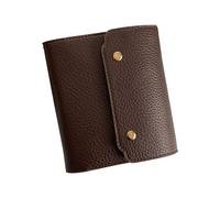 Retro Soft Leather PU Tri Fold Handbook Diary M5A7 Double Ring Tri Fold Book Fixed And Live Purpose With Inner Page Side Insert Uws384 (B, 13x15cm)