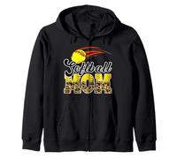 Retro Softball Mom Mama Softball Life Mother's Day Softball Felpa con Cappuccio