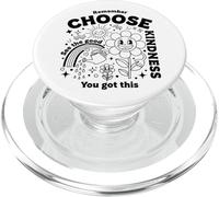 Retro Sorriso Fiore Scegli Gentilezza Inspirational Citazione Carino PopSockets PopGrip per MagSafe