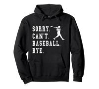 Retro Sorry Can't Baseball Bye Citazione Baseball Batter Graphic Felpa con Cappuccio