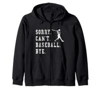 Retro Sorry Can't Baseball Bye Citazione Giocatore Batter Graphic Felpa con Cappuccio