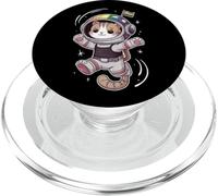 Retro Space Cat Astronaut Tee for Cat Lover PopSockets PopGrip per MagSafe