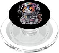 Retro Space Cat Astronaut Tee for Cat Lover PopSockets PopGrip per MagSafe