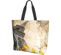 Retro Space Rocket Astronaut Stars Pattern Tote Bag Large Casual Women Shoulder Handbags Borse della spesa riutilizzabili per lavoro Shopping Travel Beach