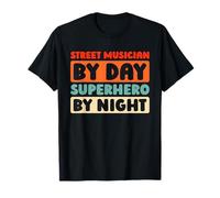 Retro Spettacolo Talento Musica Vintage Musicista Di Strada Maglietta