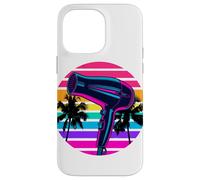 Retrò Spiaggia Palma Asciugacapelli Parrucchiere Hairstylist Custodia per iPhone 14 Pro Max