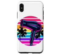Retrò Spiaggia Palma Asciugacapelli Parrucchiere Hairstylist Custodia per iPhone XS Max
