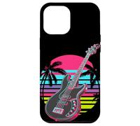 Retrò Spiaggia Palma Chitarra Elettrica Chitarrista Custodia per iPhone 12 Pro Max