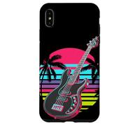 Retrò Spiaggia Palma Chitarra Elettrica Chitarrista Custodia per iPhone XS Max