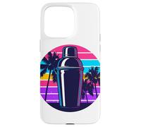Retrò Spiaggia Palma Shaker Da Cocktail Bartending Barista Custodia per iPhone 15 Pro Max