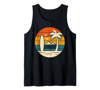 Retro Spiaggia Tramonto Surf Montagna Natura Amante Surfer Canotta