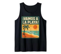 Retro Spiaggia Vacanza Vibes Vamos a la Playa Scena Tropicale Canotta