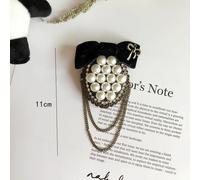 Rétro Spilla Lusso Regalo Per Donna Strass Perla da Bouquet Moda Gioielli