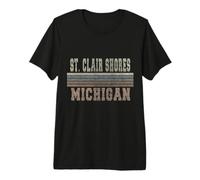 Retro St. Clair Shores Michigan Maglietta Premium
