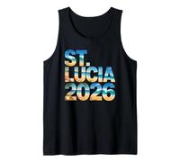 Retro ST Lucia 2026 Tour Bus Vacay Mamma Figlia Besties Canotta