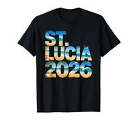 Retro ST Lucia 2026 Tour Bus Vacay Mamma Figlia Besties Maglietta