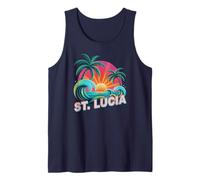 Retro ST Lucia Viaggio Viaggio Vacanza Corrispondenza Ragazze Cugino Canotta