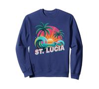 Retro ST Lucia Viaggio Viaggio Vacanza Corrispondenza Ragazze Cugino Felpa