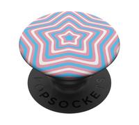 Retro Star Pattern pastello Y2K colorato stile geometrico PopSockets PopGrip Adesivo