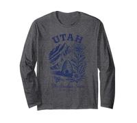 Retro State Utah Camicia Est 1896 Zion Salt Lake Red Rocks Maglia a Manica
