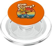 Retro Stay Groovy Vintage Classic Rock Chitarra Suonare Sole PopSockets PopGrip per MagSafe