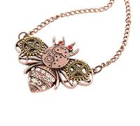 Retro Steampunk Gear Bee Collana a Catena Gioielli Vintage Rame Antico Resistente e utile Fashion Book