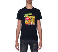 Retro Steely Distressed Arts Dan Rock Music for Fan T-Shirt Manica Corta Girocollo Nera per Uomo