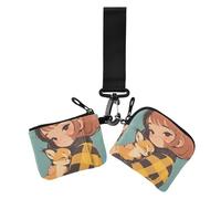 Retro Stoat Carino Anime Ragazza Delle Donne Casi di Carta Del Cambiamento Titolare Mini Fashion Organizzatori di Denaro Delle Donne con Cinturino Da Polso per Le