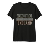 Retro Stoke-on-Trent Inghilterra Maglietta Premium
