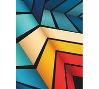 RETRO STRIPES ARTBOOK: 8.25 x 11 Inch 100 Smooth Blank Pages | Gift for Artists, Students & Selfcare lovers | For Art, Education, Travel & Home