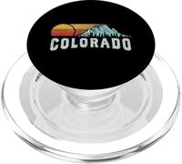 Retro Style Colorado Vintage Rocky Mountains & Sun PopSockets PopGrip per MagSafe