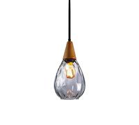 Retro Style E27 Screw Single-Headed Hanging Lamp, Water-Dripping Glass Metal Lighting Fixtures, Dining Room Living Room Bedroom Pendant Light.
